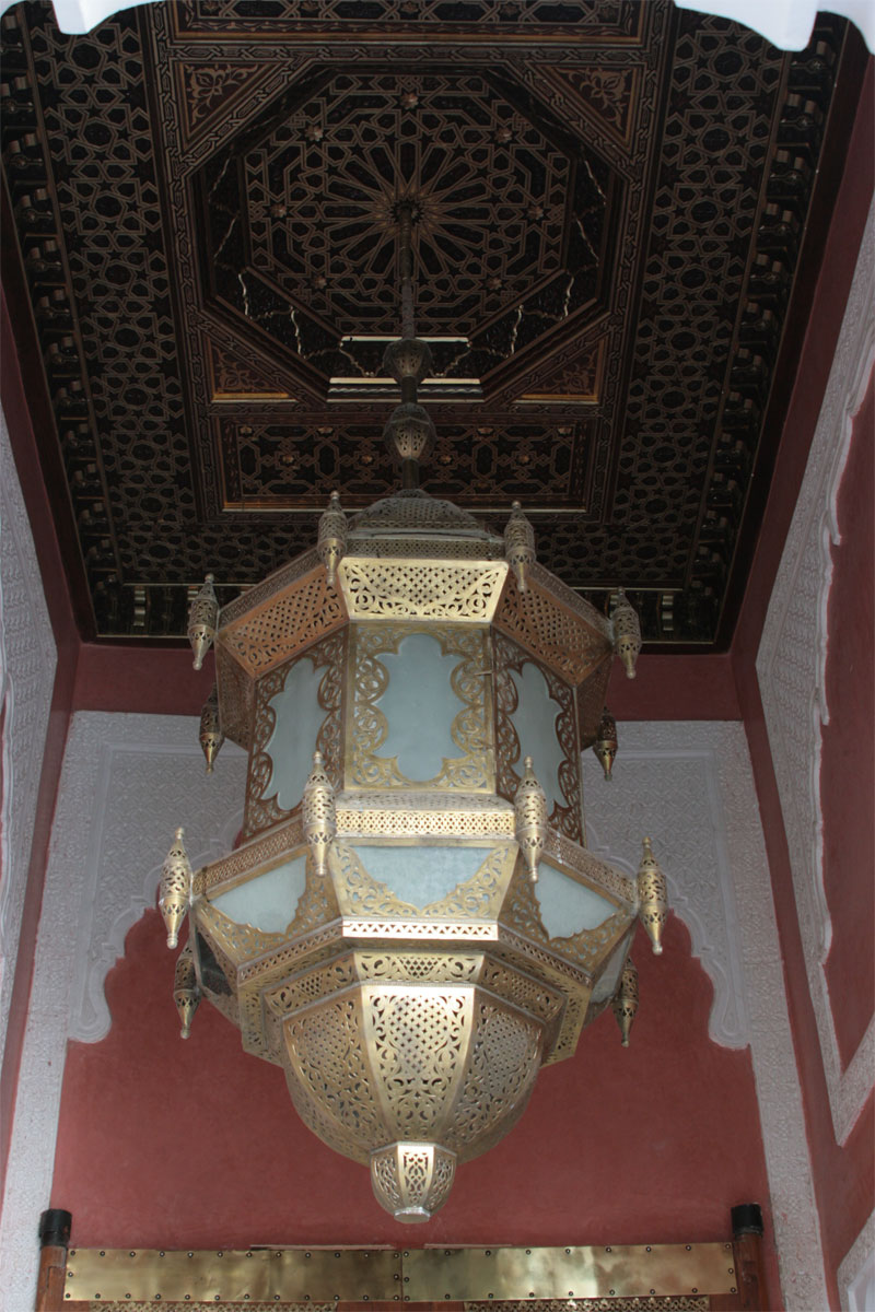 A patch of the hall's ceiling